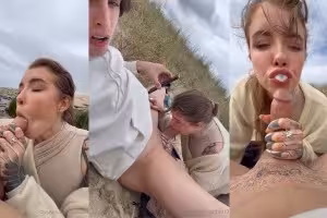 Eden Ivy Public Cum Swallowing BJ Under The Bridge