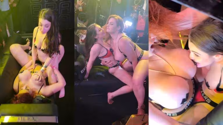 Lily Lou & Abigaiil Morris Makeout And Humping In Brazzers Event