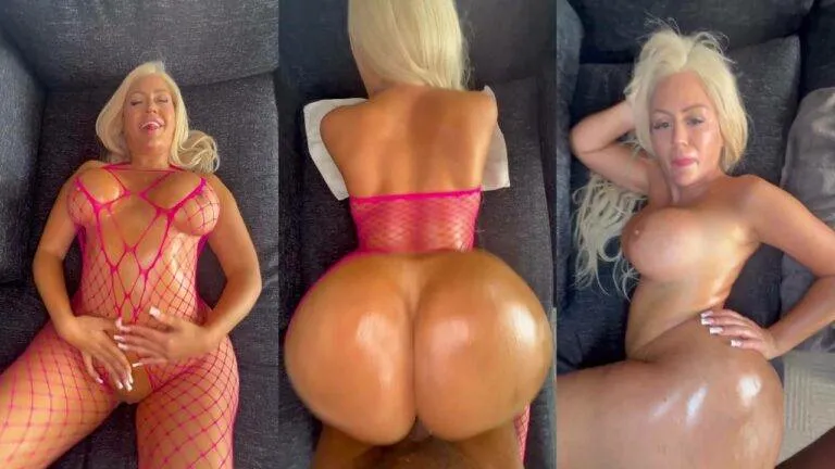 Danii Banks – Big Booty Blonde In Fishnet Coverd In Oil For Rough POV Pounding NEW PPV